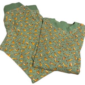 Amazon Essentials Green Animal Print Men's Pajama Set